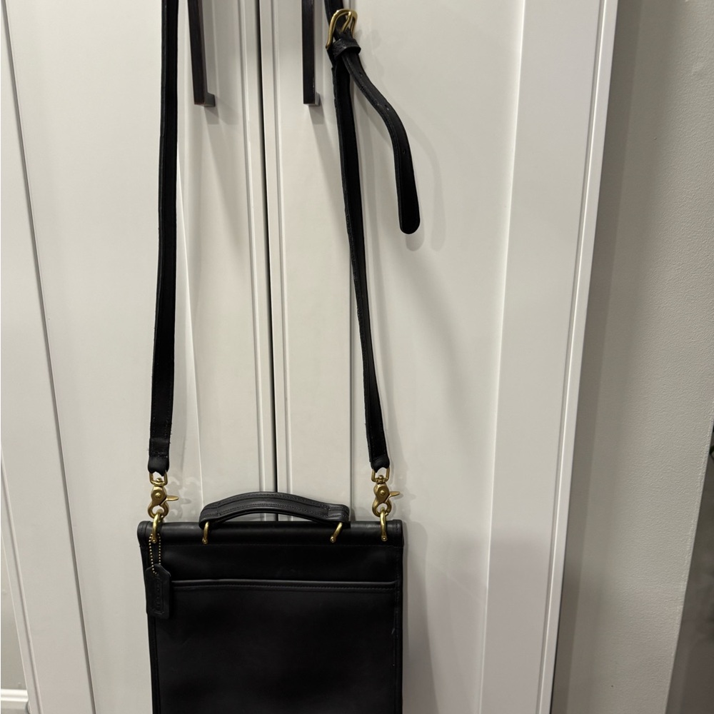 Vintage Coach Black Willis 9927 Crossbody Leather Shoulder Satchel USA Bag - Picture 6 of 15